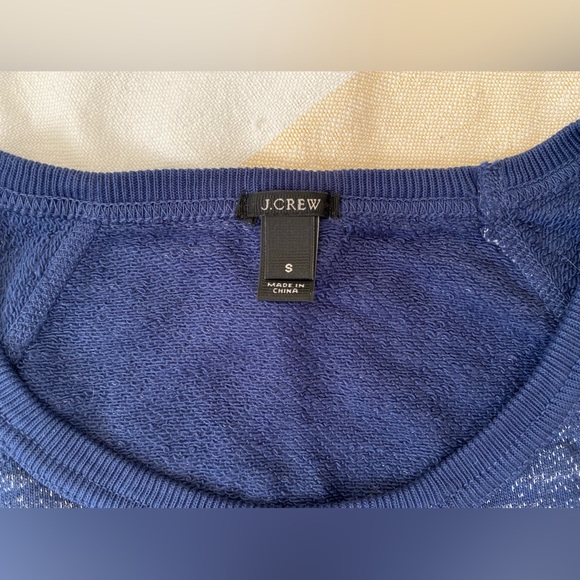 J. Crew NWOT Black Label French Terry Sweatshirt Raglan Sleeve Split Hem SZ SM - Picture 6 of 16